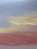 Detail crop of the original painting "Rising", acrylic on canvas by artist Zane Lasmane