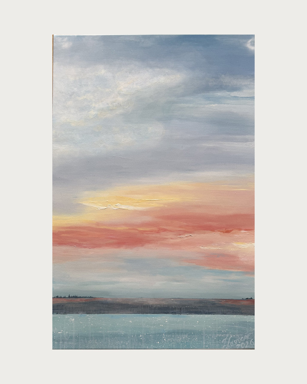 Rising - original artwork by artist Zane Lasmane, acrylic on canvas
